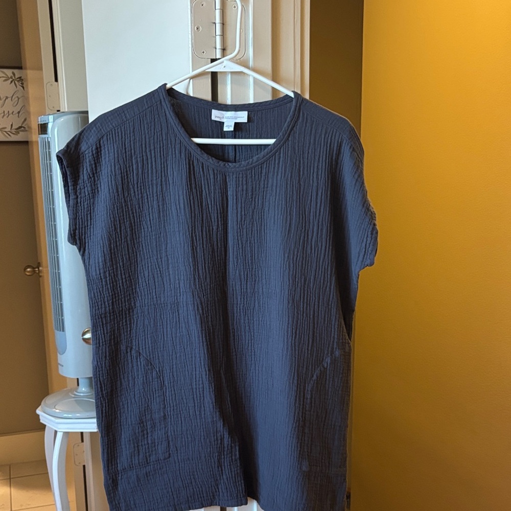 J Jill Pure Jill Casual Gray Textured Top